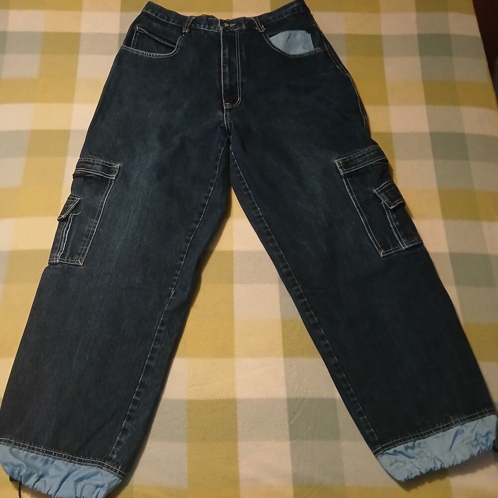 Rawblue Cargo Pants With Pull String Ankles Vintage Y2k Mens Size 34/32